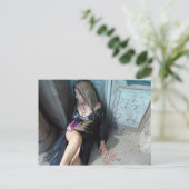 Ombres amplifiées de la carte postale de réflexion (Debout devant)