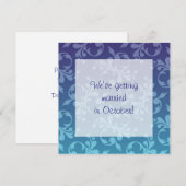 Ombres de bleu Scroll Invitation (Devant / Derrière)