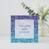 Ombres de bleu Scroll Invitation (Debout devant)