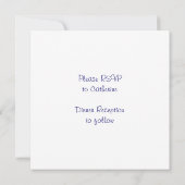 Ombres de bleu Scroll Invitation (Dos)
