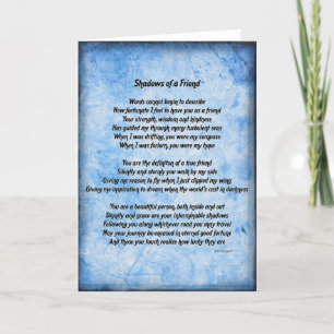Ombres d'une carte d'ami (bleu)
