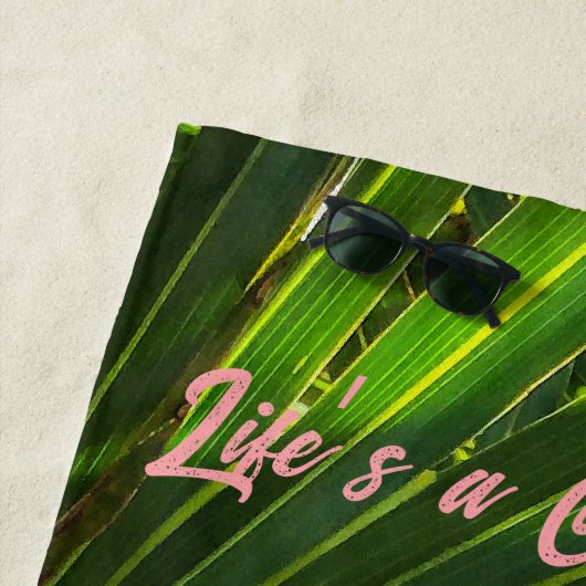 Ombres Palmetto sur la serviette de plage Palmetto (En situation)