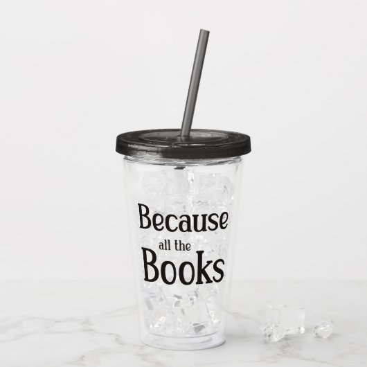 Omdat alle boeken acryl drinkbeker (Achterkant ijs)