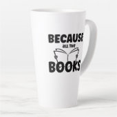 Omdat alle boeken latte mok (Rechterhoek)