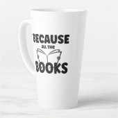 Omdat alle boeken latte mok (Linkerhoek)