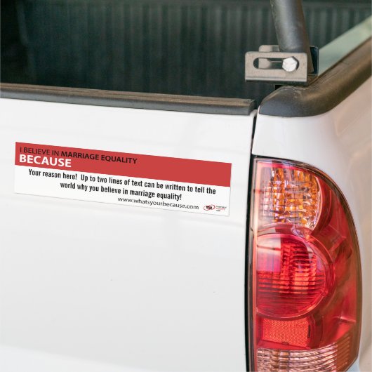 Omdat Bumpersticker (Op Truck)