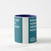 Omdat de Blauwgroen Night Owl Mok (Midden)