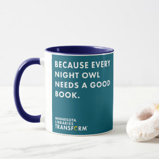 Omdat de Blauwgroen Night Owl Mok