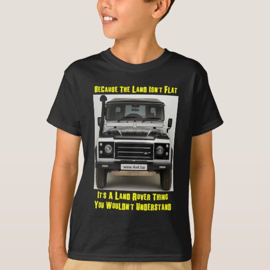 Omdat de grond niet plat is t-shirt (Voorkant)
