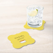 Omdat gelukkig van theeslogan houdt, Japans-stijl Kartonnen Onderzetters (Insitu)