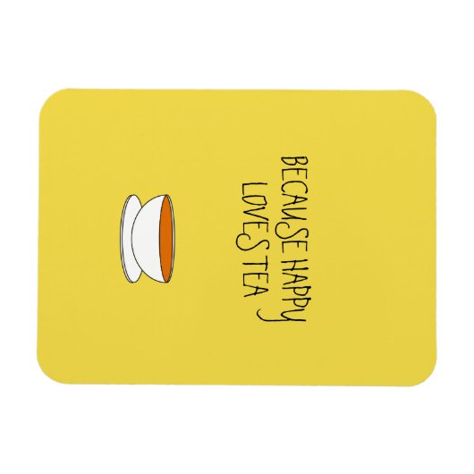 Omdat gelukkig van theeslogan houdt, Japans-stijl  Magneet (Horizontaal)