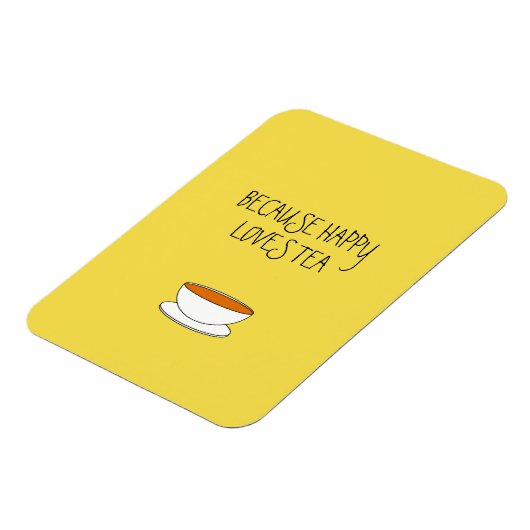 Omdat gelukkig van theeslogan houdt, Japans-stijl  Magneet (Linkerzijde)