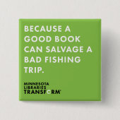 Omdat Geviste groene Button (Voorkant)