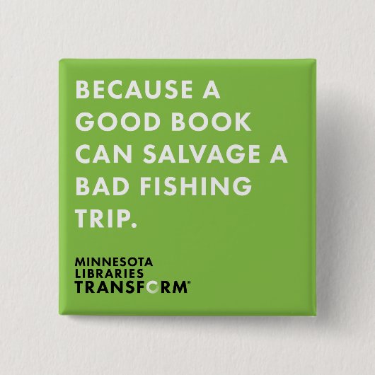 Omdat Geviste groene Button (Voorkant)