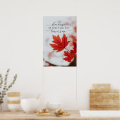 Omdat hij leeft dat ik morgen Inspirerend kan zien Poster (Keuken)