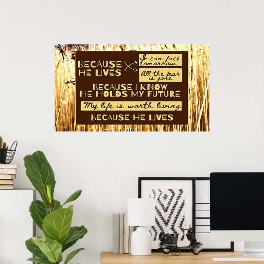 Omdat hij leeft poster (Thuiskantoor)