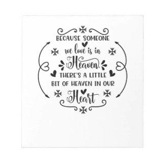 Omdat iemand waar we van houden in de hemel is er  notitieblok