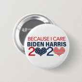 Omdat ik Biden Harris 2020 geef Ronde Button 5,7 Cm (Voorkant /achterkant)