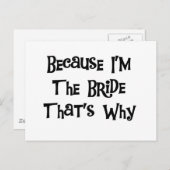 Omdat ik de Bride ben Briefkaart (Voorkant / Achterkant)