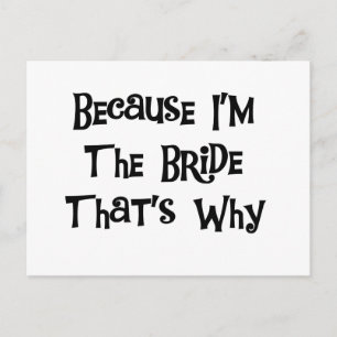Omdat ik de Bride ben Briefkaart