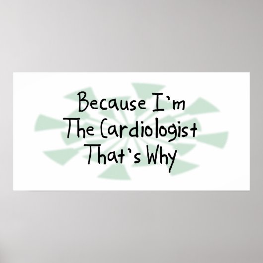 Omdat ik de Cardioloog ben Poster (Voorkant)