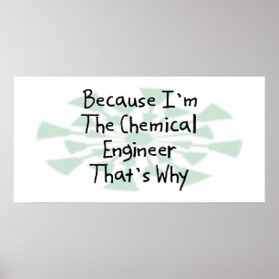 Omdat ik de Chemische Engineer ben Poster
