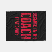 Omdat ik de coach ben, daarom is het grappig vinta fleece deken (Voorkant (Horizontaal))
