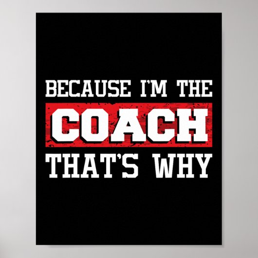 Omdat ik de coach ben, daarom - Kickboksen Boxi Poster (Voorkant)