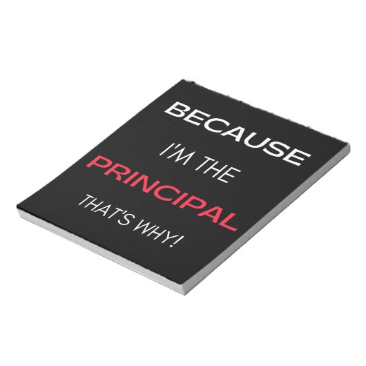 Omdat ik de directeur ben, daarom notitieblok (Gedraaid)