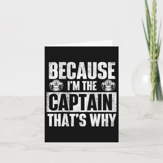 Omdat ik de kapitein ben, daarom - boot kaart (Voorkant)