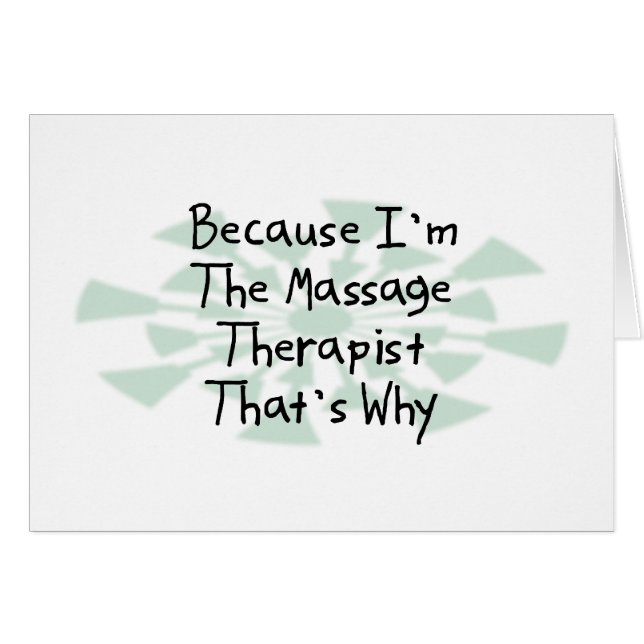 Omdat ik de Massage Therapist ben (Voorkant Horizontaal)
