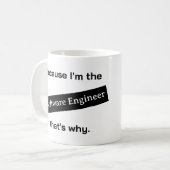 Omdat ik de software engineer grappig vind koffiemok (Voorkant links)