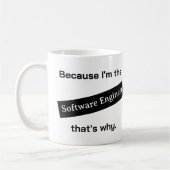 Omdat ik de software engineer grappig vind koffiemok (Links)