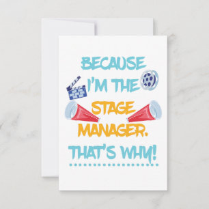 Omdat ik de Stage Manager theaterbioscoopcadeau be Kaart