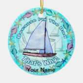 Omdat ik vader ben keramisch ornament (Voorkant)