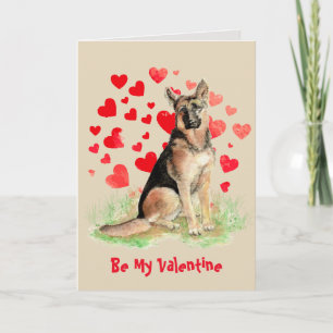 Omdat ik van je hou Duitse Herdershond Valentijn Feestdagen Kaart