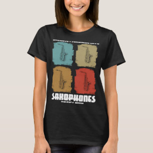 omdat ik zo gek ben op saxofonie t-shirt