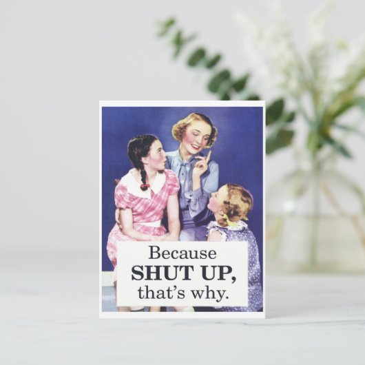 Omdat je dat zo dicht houdt briefkaart (Staand voorkant)