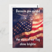 Omdat je hebt gediend  briefkaart (Voorkant / Achterkant)