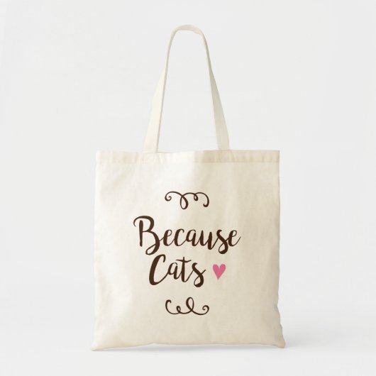 Omdat katten Canvas tas (Voorkant)