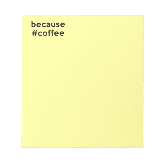Omdat koffie notitieblok (Voorkant)