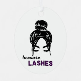 Omdat Lashes Metalen Ornament