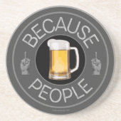 Omdat mensen (bier) Onderzetter (Voorkant)