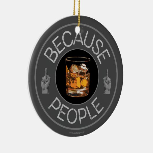 Omdat mensen (whisky) keramisch ornament (Rechts)