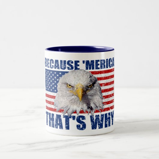 OMDAT MERICA DAT DE Mok VAN Vlag Eagle Coffee IS (Center)