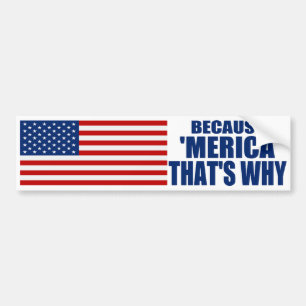 OMDAT 'MERICA' DAT IS WAAROM ONS Vlag Bumpersticke Bumpersticker
