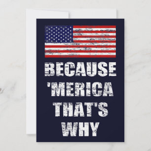 Omdat 'MERICA' dat is waarom patriottische partij Kaart