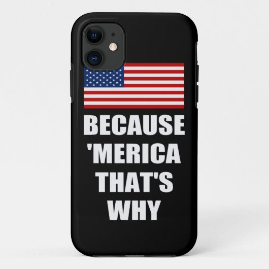 OMDAT MERICA DAT IS WAAROM US Flag iPhone 5 Hoesje (Achterkant)