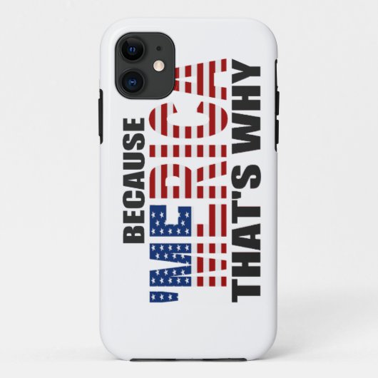 OMDAT MERICA DAT IS WAAROM US Flag iPhone 5 Hoesje (Achterkant)
