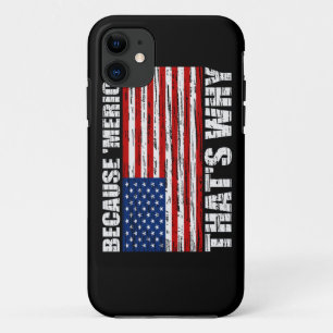 OMDAT MERICA de vlag van de VS iPhone 5 Hoesje dre